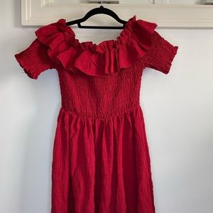 Ruffle Midi Dress